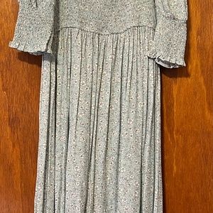 Blue B - Blue Floral Smocked maxi dress